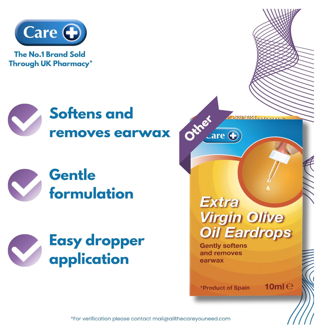 Care Extra Virgin Olive Oil Ear Drops 10ml
