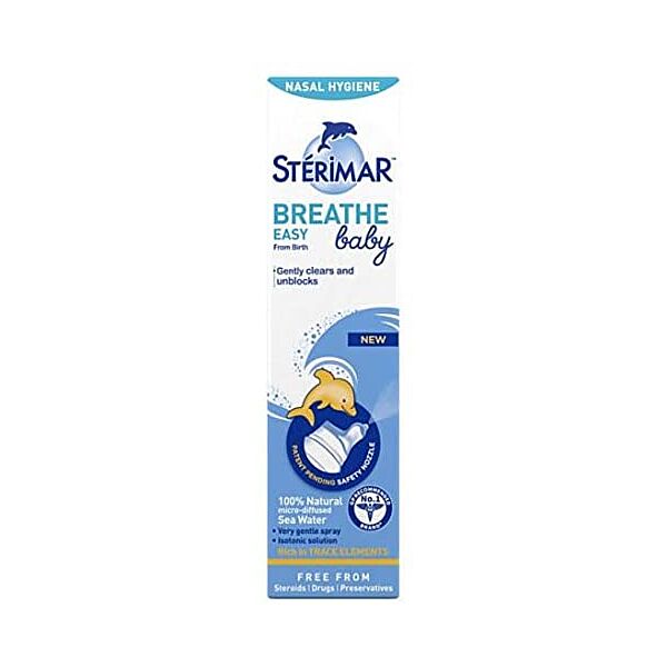 1x STERIMAR FOR BABY BREATHE EASY 100% NATURAL SEA WATER SPRAY - 50ML